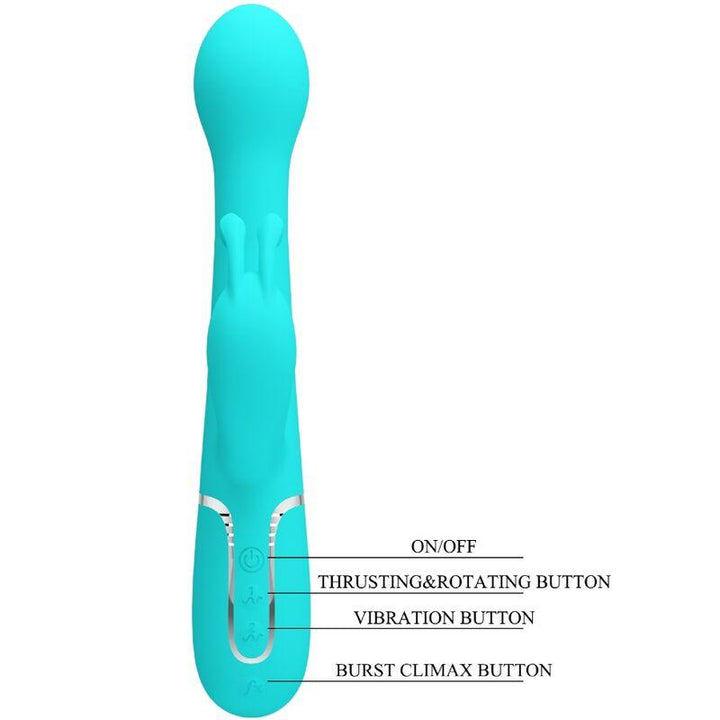 PRETTY LOVE - DEJON RABBIT VIBRATOR - IN - MULTIFUNKTIONS-AQUAGRÜN - INTIM SPACE Online Sexshop