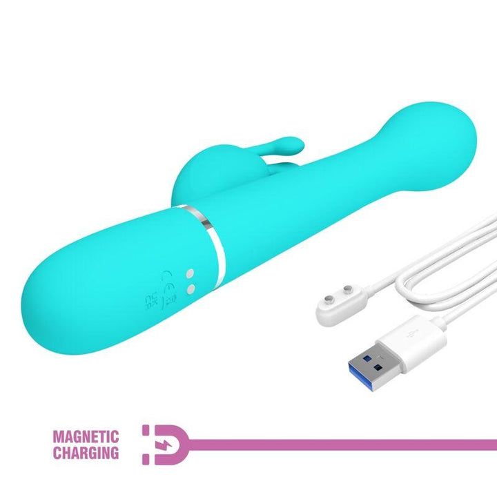 PRETTY LOVE - DEJON RABBIT VIBRATOR - IN - MULTIFUNKTIONS-AQUAGRÜN - INTIM SPACE Online Sexshop