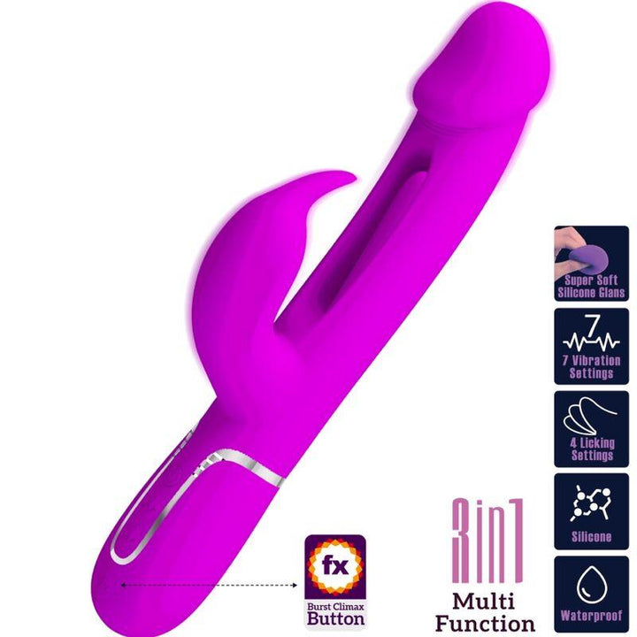 PRETTY LOVE - DEJON RABBIT VIBRATOR - IN - MULTIFUNKTIONS FUCSIA - INTIM SPACE Online Sexshop