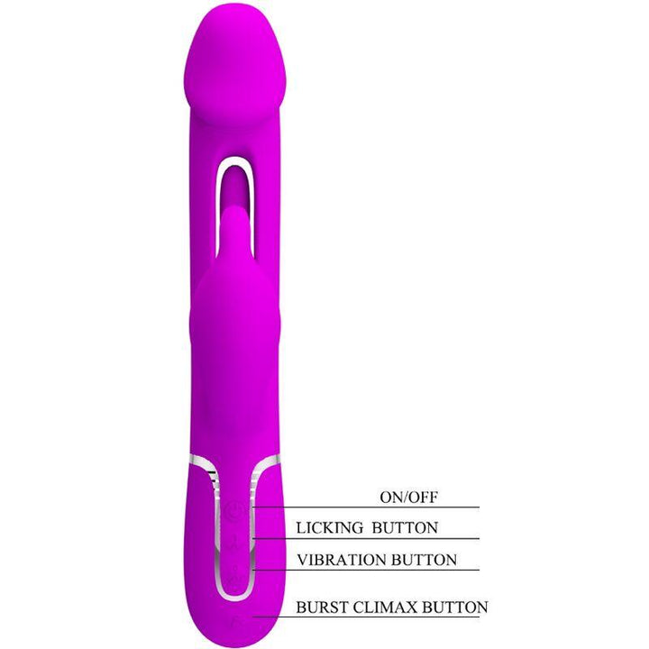 PRETTY LOVE - DEJON RABBIT VIBRATOR - IN - MULTIFUNKTIONS FUCSIA - INTIM SPACE Online Sexshop