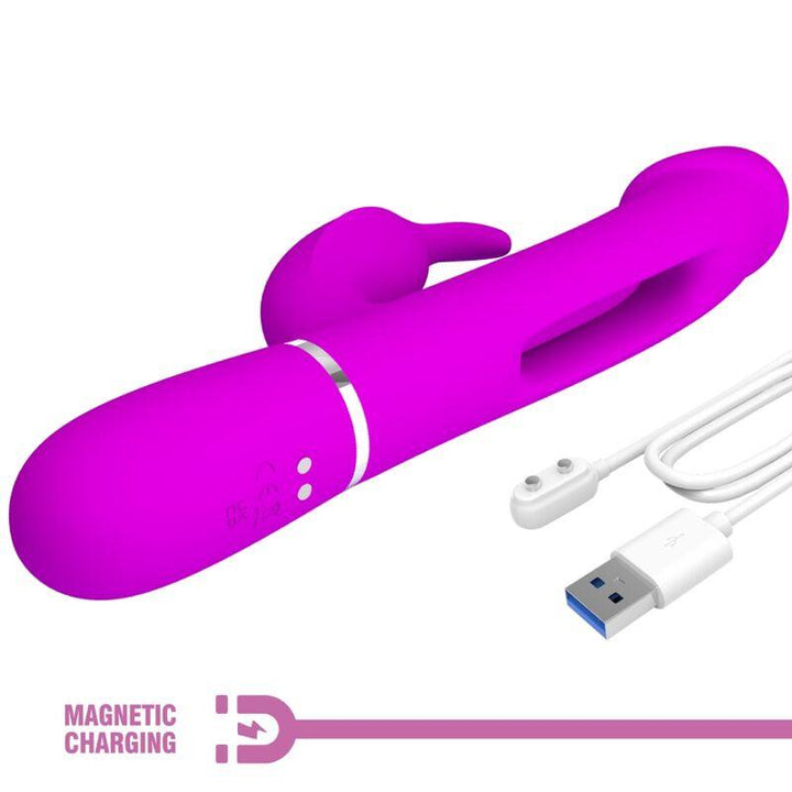 PRETTY LOVE - DEJON RABBIT VIBRATOR - IN - MULTIFUNKTIONS FUCSIA - INTIM SPACE Online Sexshop