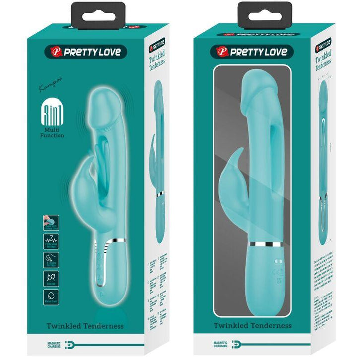 PRETTY LOVE - DEJON RABBIT VIBRATOR - IN - MULTIFUNKTIONS-AQUAGRÜN - INTIM SPACE Online Sexshop