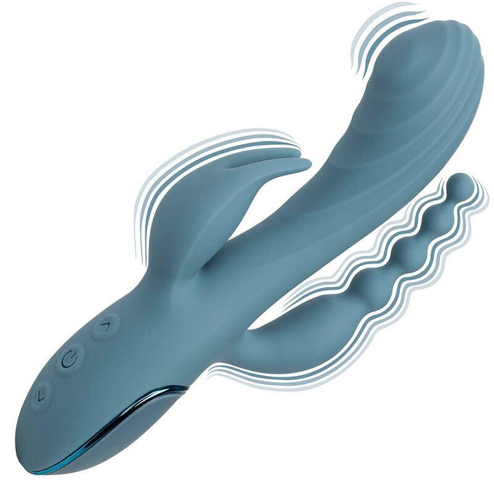 CALEXOTICS - VIBRATOR TRIPLE ECSTASY GRAU - INTIM SPACE Online Sexshop