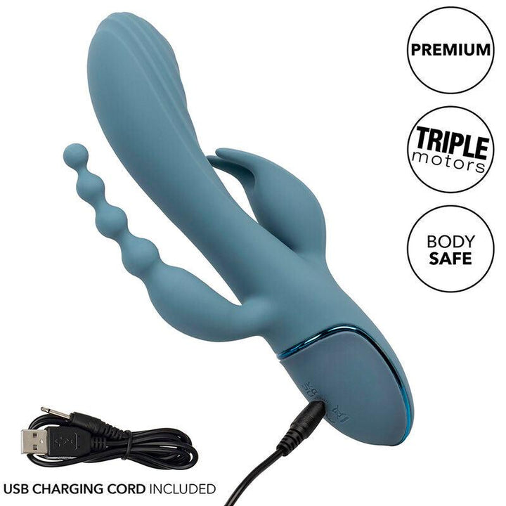 CALEXOTICS - VIBRATOR TRIPLE ECSTASY GRAU - INTIM SPACE Online Sexshop