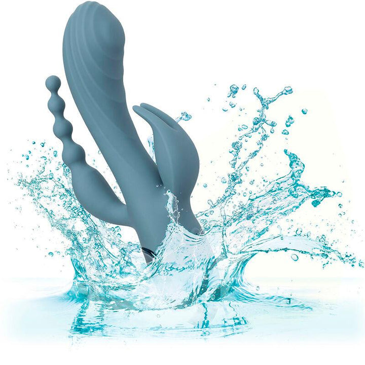 CALEXOTICS - VIBRATOR TRIPLE ECSTASY GRAU - INTIM SPACE Online Sexshop