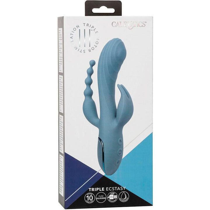 CALEXOTICS - VIBRATOR TRIPLE ECSTASY GRAU - INTIM SPACE Online Sexshop