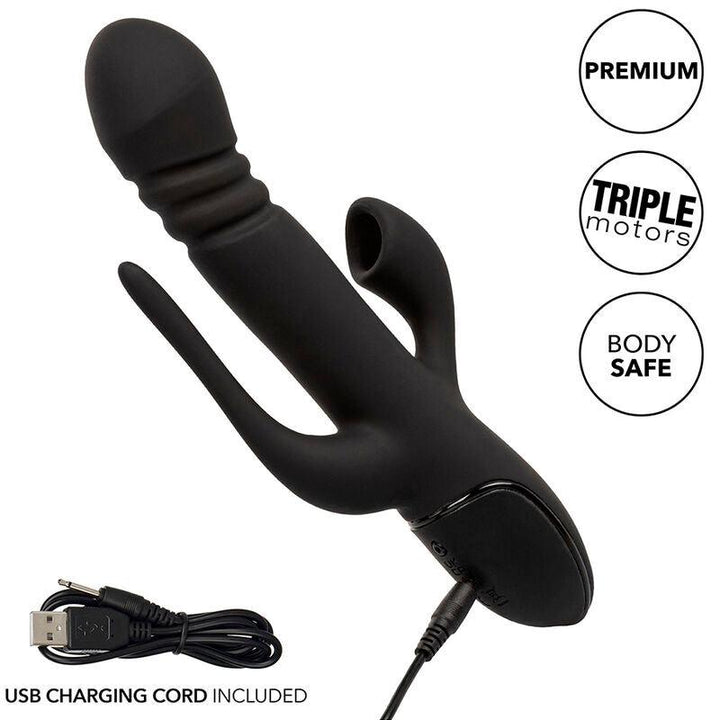 CALEXOTICS - VIBRATOR TRIPLE EUPHORIA SCHWARZ - INTIM SPACE Online Sexshop