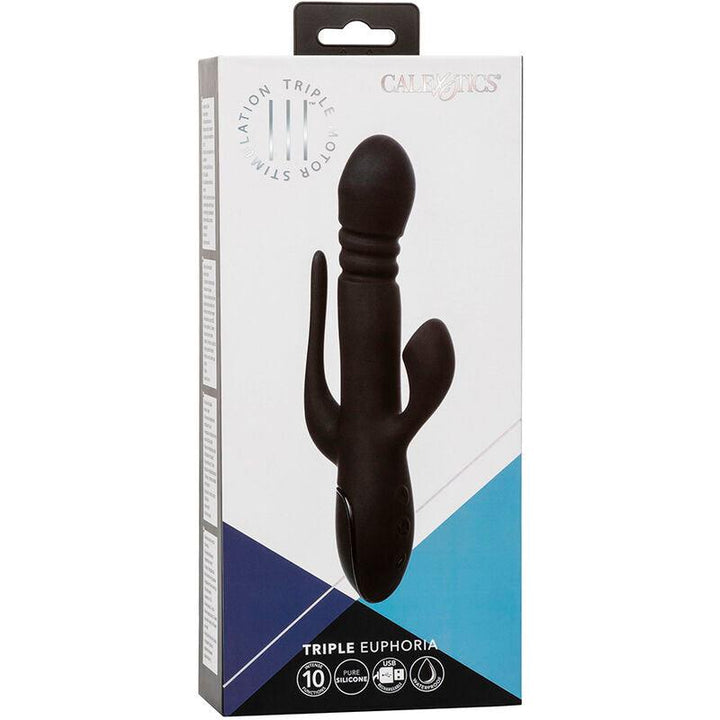 CALEXOTICS - VIBRATOR TRIPLE EUPHORIA SCHWARZ - INTIM SPACE Online Sexshop