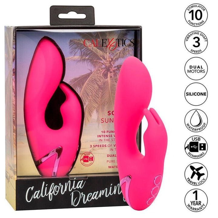 CALEXOTICS - SO. CAL SUNSHINE VIBRATOR RABBIT FUCHSIA VON CALIFORNIA DREAMING - INTIM SPACE Online Sexshop