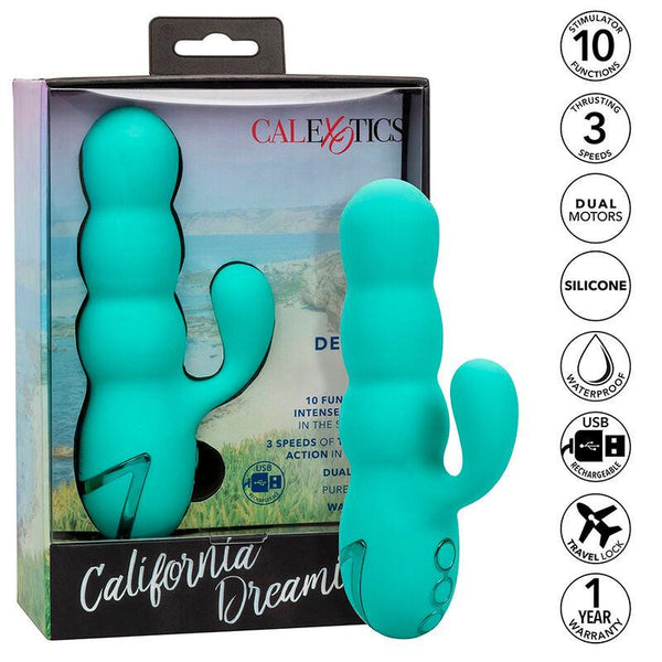 CALEXOTICS - DEL MAR DIVA VIBRATOR RABBIR AQUA GRÜN VON CALIFORNIA DREAMING - INTIM SPACE Online Sexshop