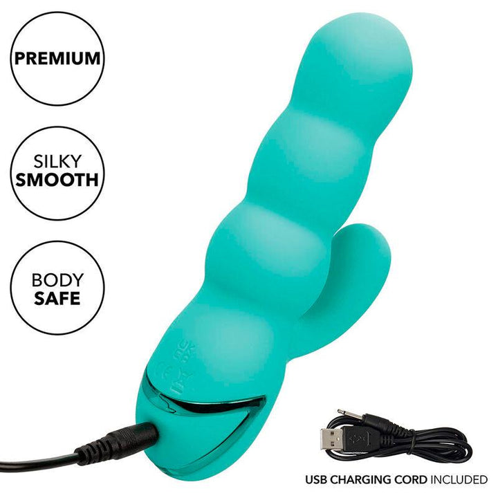 CALEXOTICS - DEL MAR DIVA VIBRATOR RABBIR AQUA GRÜN VON CALIFORNIA DREAMING - INTIM SPACE Online Sexshop