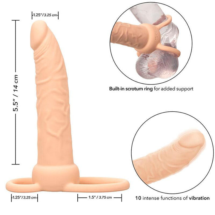 CALEXOTICS - PERFORMANCE MAXX WIEDERAUFLADBARER DUAL PENETRATOR, HELLE HAUT - INTIM SPACE Online Sexshop