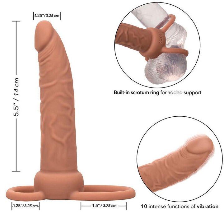 CALEXOTICS - PERFORMANCE MAXX WIEDERAUFLADBARER DUAL-PENETRATOR, BRAUN - INTIM SPACE Online Sexshop