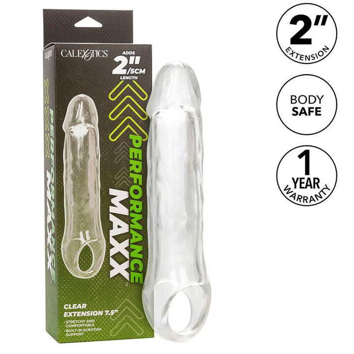 CALEXOTICS - PERFORMANCE MAXX CLEAR EXTENSION 7,5 TRANSPARENT - INTIM SPACE Online Sexshop