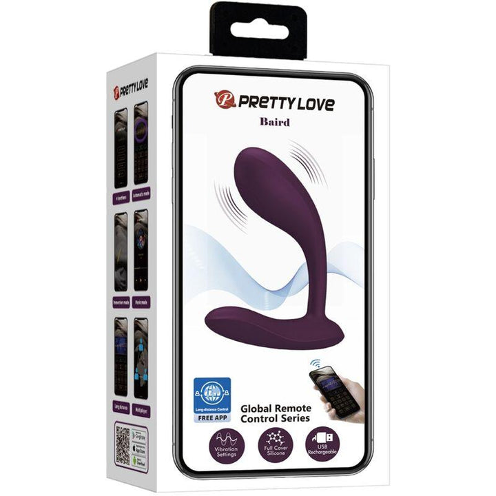 PRETTY LOVE - BAIRD G-SPOT 12 VIBRATIONEN WIEDERAUFLADBAR LILA APP - INTIM SPACE Online Sexshop