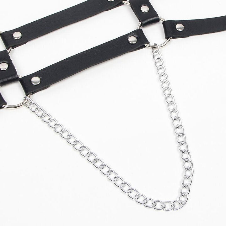 SUBBLIME - HARNESS MIT RIEMEN UND KETTE ??DETAILS EINE GRÖSSE - INTIM SPACE Online Sexshop