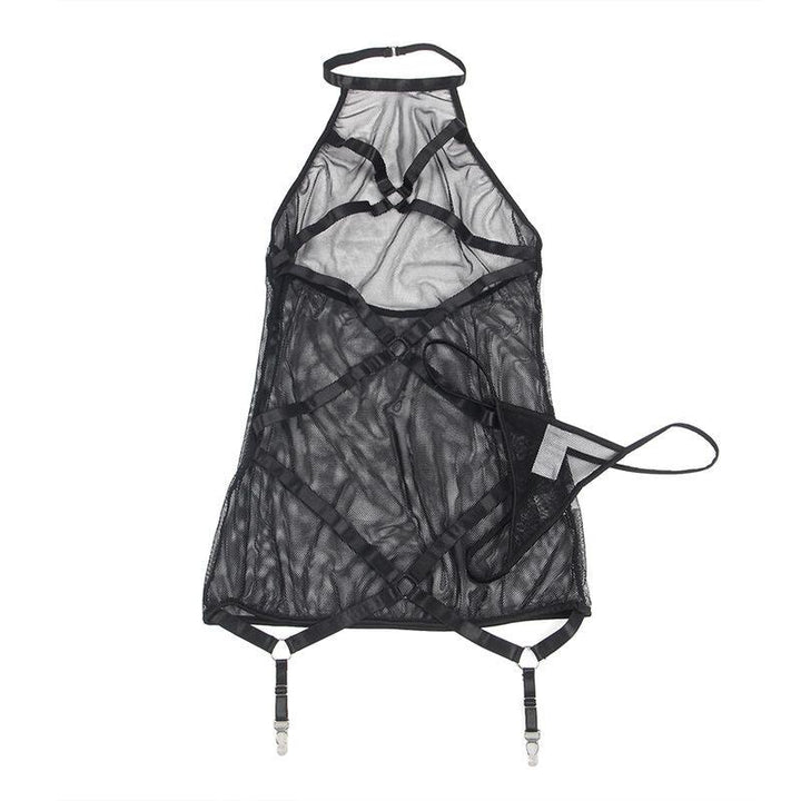 SUBLLIME - TRANSPARENTES NECKHOLDER-KLEID SCHWARZ L/XL - INTIM SPACE Online Sexshop