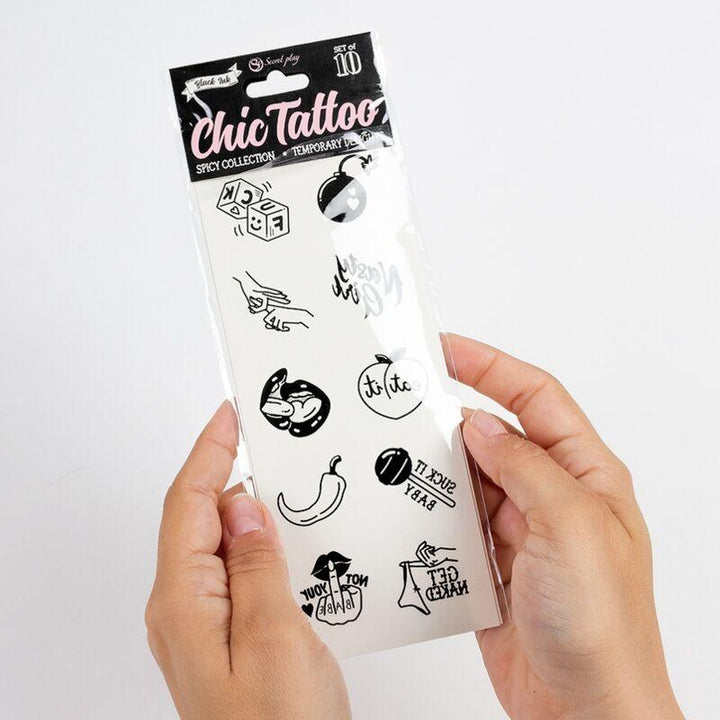 SECRET PLAY - SET MIT 10 TEMPORREN TATTOOS AUS DER SPICY COLLECTION - INTIM SPACE Online Sexshop