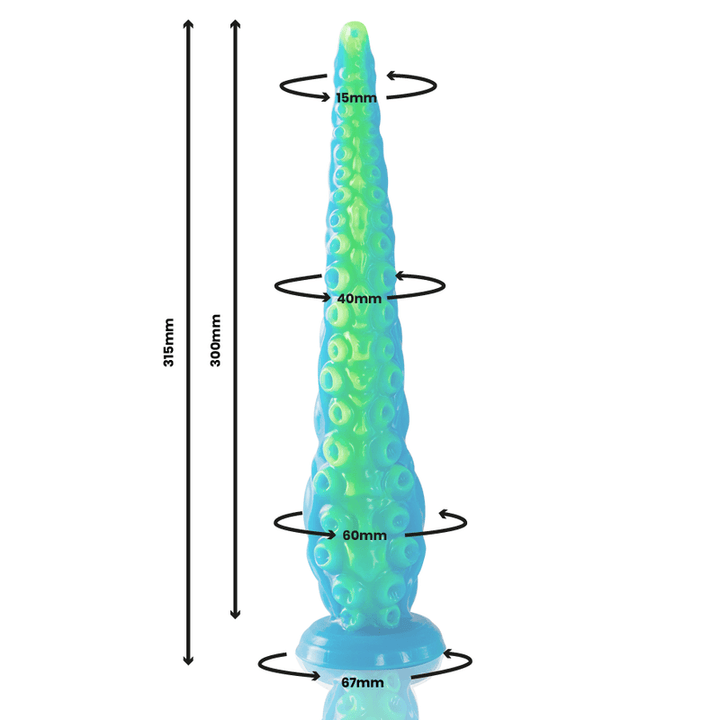 EPIC - SCYLLA FLUORESZIERENDER DÜNNER TENTAKEL-DILDO, GROSSE GRÖSSE - INTIM SPACE Online Sexshop