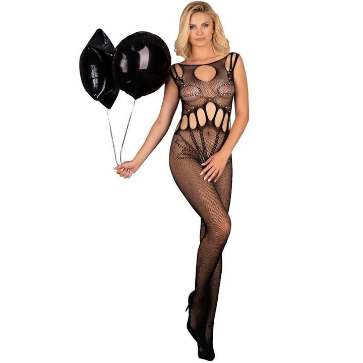 LIVCO CORSETTI FASHION - AMAHIL BODYSTOCKING MIT SCHRITTFREIEN SCHWARZ EINE GRÖSSE - INTIM SPACE Online Sexshop