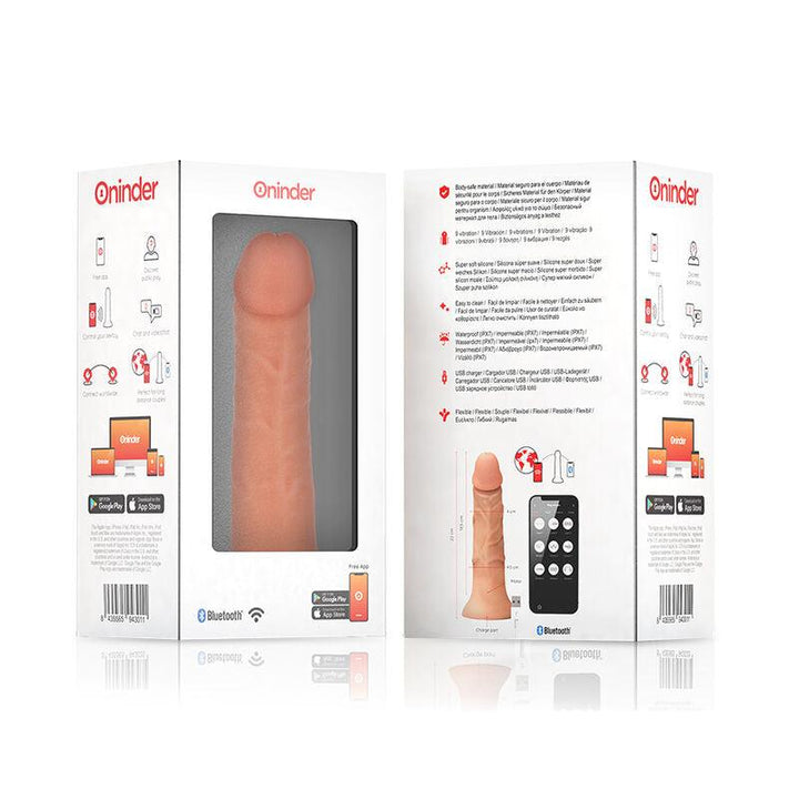 ONINDER - GROSSER BOGOTÁ-VIBRATORDILDO, - GESCHWINDIGKEITEN, NATÜRLICH, 22 CM -O- 4,5 CM - KOSTENLOSE APP - INTIM SPACE Online Sexshop