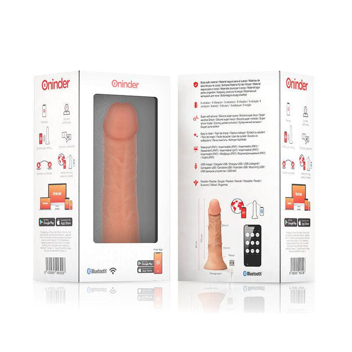 ONINDER - MITTLERER BOGOTÁ-VIBRATORDILDO MIT - GESCHWINDIGKEITEN NATÜRLICH 20 CM -O- 4.2 CM - KOSTENLOSE APP - INTIM SPACE Online Sexshop