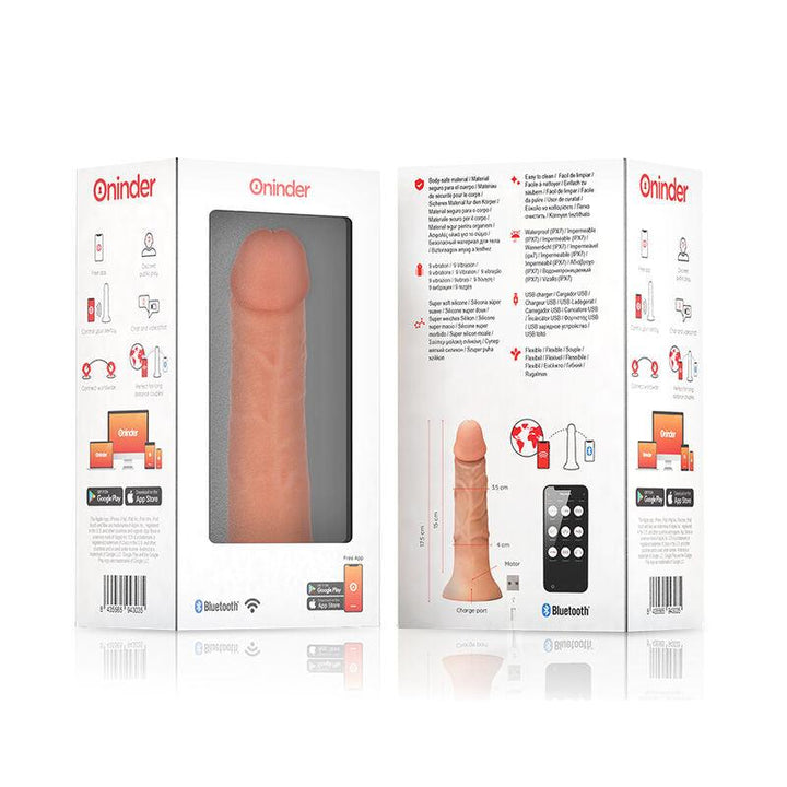 ONINDER - KLEINER BOGOTÁ-VIBRATORDILDO - GESCHWINDIGKEITEN NATÜRLICH 17.5 CM -O- - CM - KOSTENLOSE APP - INTIM SPACE Online Sexshop