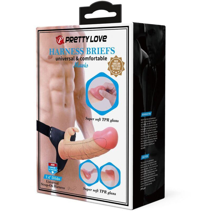 PRETTY LOVE - MAVIS HARNESS UNIVERSAL SLIP MIT DILDO 19 CM NATUR - INTIM SPACE Online Sexshop