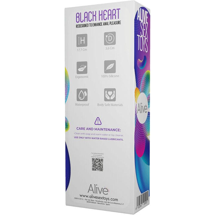 ALIVE - ANALSTIMULATOR MIT SCHWARZEM HERZ UND BLAUEM TEE - INTIM SPACE Online Sexshop