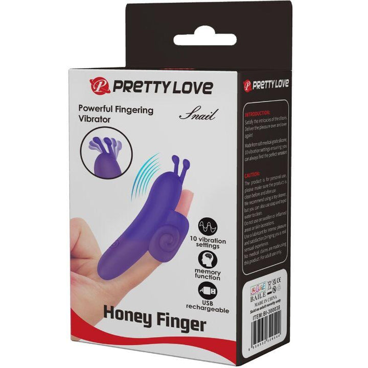 PRETTY LOVE - SNAIL LEISTUNGSSTARKER LILA FINGERSTIMULATOR - INTIM SPACE Online Sexshop