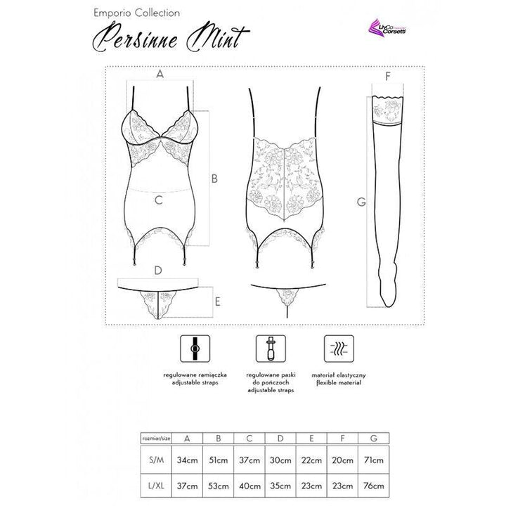 LIVCO CORSETTI FASHION - PERSINNE MIT EMPORIO SET KORSETT - HÖSCHEN - STRÜMPFE - INTIM SPACE Online Sexshop