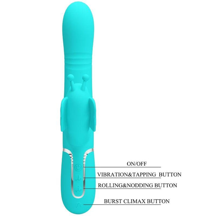 PRETTY LOVE - MULTIFUNKTIONS-KANINCHENVIBRATOR - IN - SCHMETTERLING AQUAGRÜN - INTIM SPACE Online Sexshop