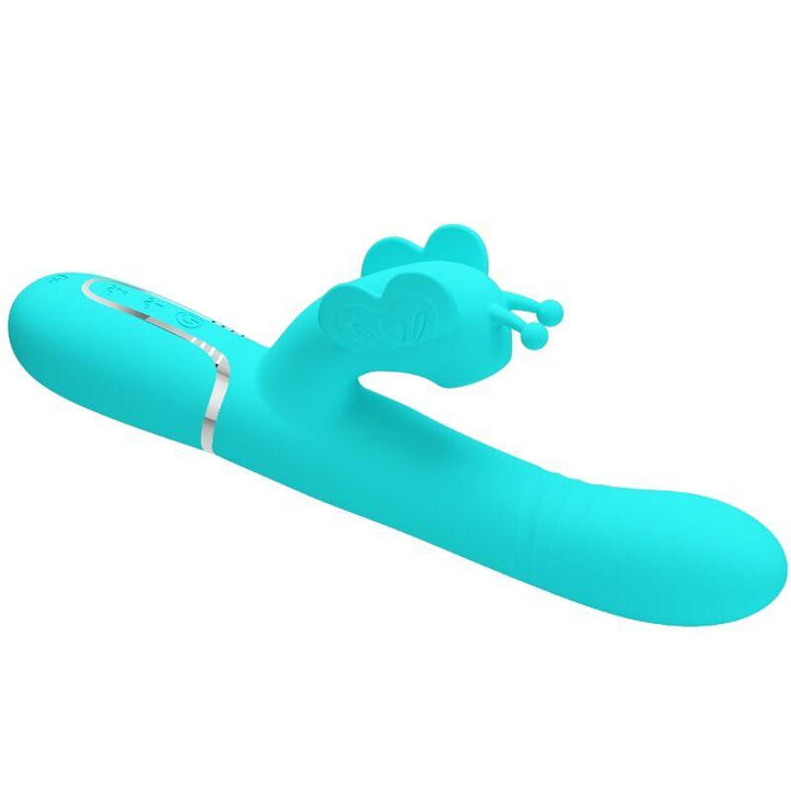 PRETTY LOVE - MULTIFUNKTIONS-KANINCHENVIBRATOR - IN - SCHMETTERLING AQUAGRÜN - INTIM SPACE Online Sexshop