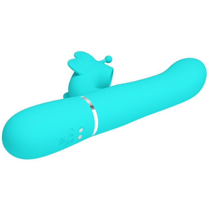 PRETTY LOVE - MULTIFUNKTIONS-KANINCHENVIBRATOR - IN - SCHMETTERLING AQUAGRÜN - INTIM SPACE Online Sexshop