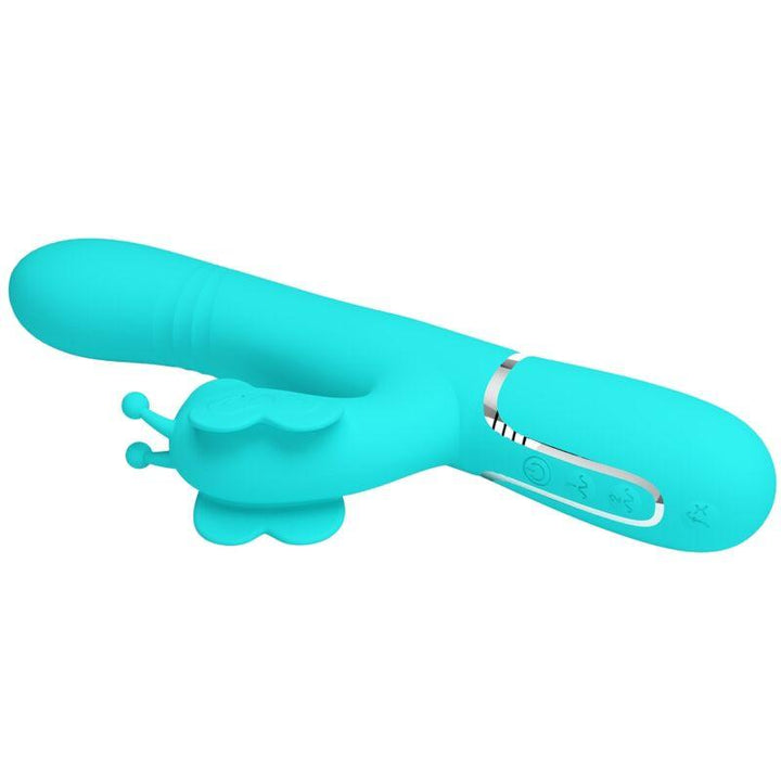 PRETTY LOVE - MULTIFUNKTIONS-KANINCHENVIBRATOR - IN - SCHMETTERLING AQUAGRÜN - INTIM SPACE Online Sexshop