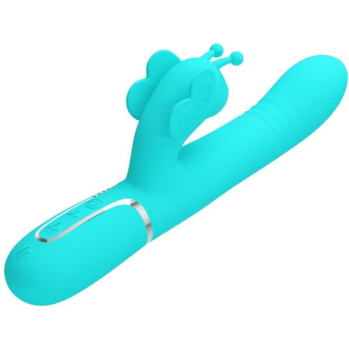 PRETTY LOVE - MULTIFUNKTIONS-KANINCHENVIBRATOR - IN - SCHMETTERLING AQUAGRÜN - INTIM SPACE Online Sexshop