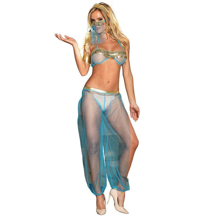 SUBBLIME - INDIEN-STIL BLAUES DESSOUS-SET L/XL - INTIM SPACE Online Sexshop