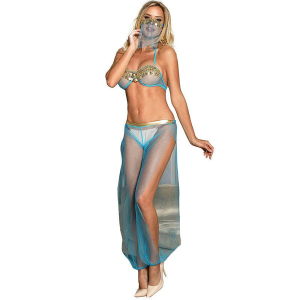 SUBBLIME - INDIEN-STIL BLAUES DESSOUS-SET L/XL - INTIM SPACE Online Sexshop