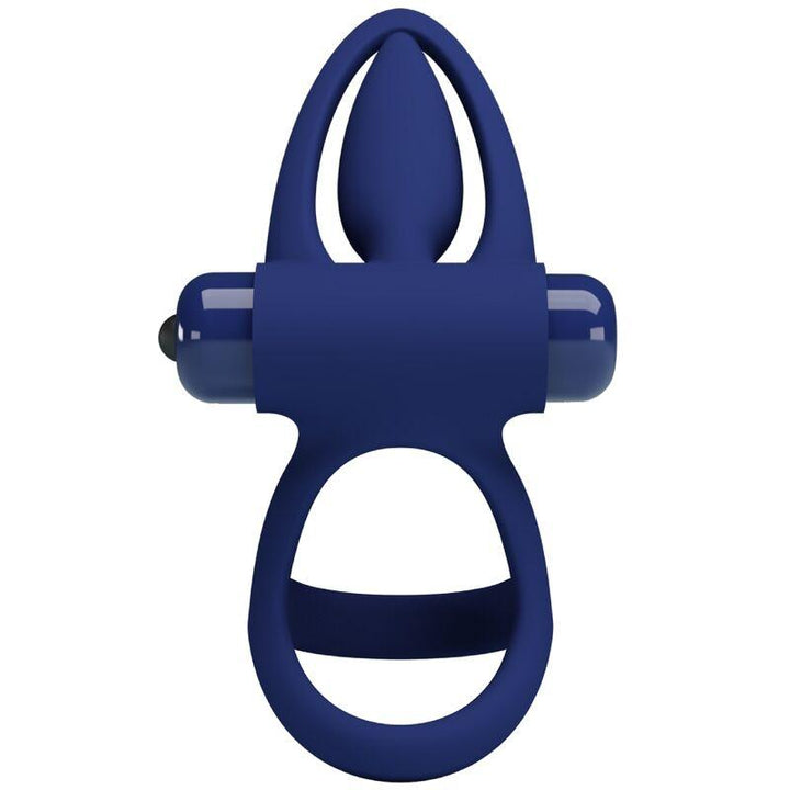 PRETTY LOVE - MAT DOPPELRING MIT VIBRATION - STIMULATOR BLAU - INTIM SPACE Online Sexshop