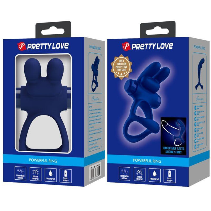 PRETTY LOVE - FRANCISCO DOPPELTER VIBRATIONSRING KANINCHEN BLAU - INTIM SPACE Online Sexshop