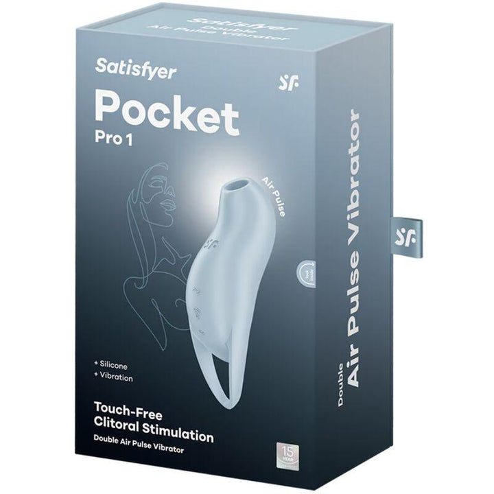 SATISFYER - POCKET PRO - KLITORIS-STIMULATOR HELLBLAU - INTIM SPACE Online Sexshop