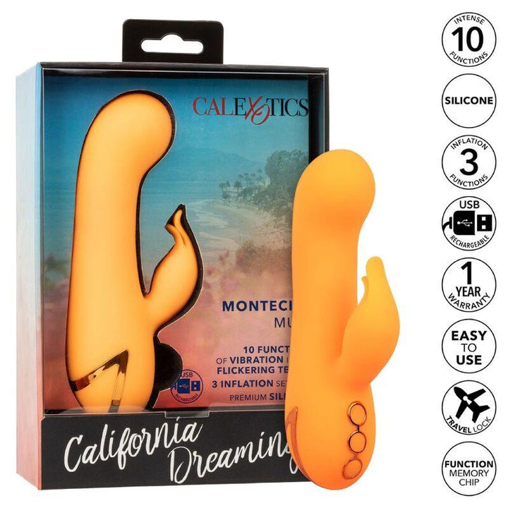 CALEXOTICS - MONTECITO MUSE VIBRATOR RABBIT ORANGE VON CALIFORNIA DREAMING - INTIM SPACE Online Sexshop