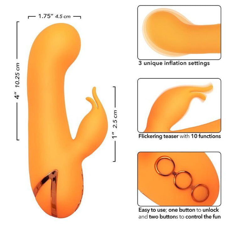 CALEXOTICS - MONTECITO MUSE VIBRATOR RABBIT ORANGE VON CALIFORNIA DREAMING - INTIM SPACE Online Sexshop