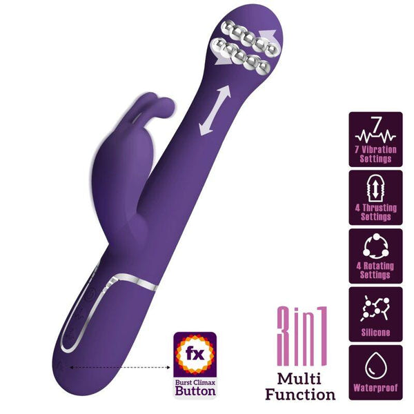 PRETTY LOVE - DEJON RABBIT VIBRATOR - IN - MULTIFUNKTIONS-LILA - INTIM SPACE Online Sexshop