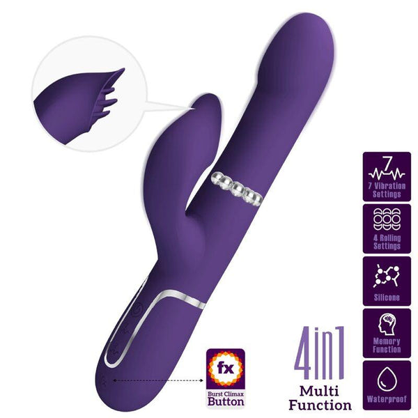 PRETTY LOVE - ZALIN RABBIT VIBRATOR PERLEN - IN - LILA - INTIM SPACE Online Sexshop