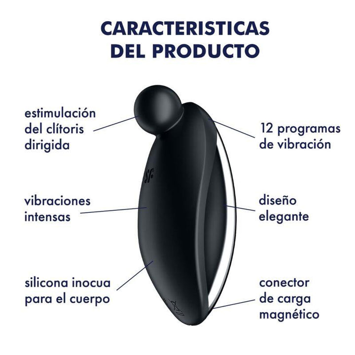 SATISFYER - SPOT ON - AUFLEGEVIBRATOR SCHWARZ - INTIM SPACE Online Sexshop