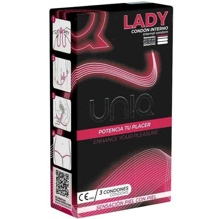 UNIQ - LADY CONDOM LATEXFREIE WEIBLICHE KONDOME MIT STRUMPFGURT - EINHEITEN - INTIM SPACE Online Sexshop