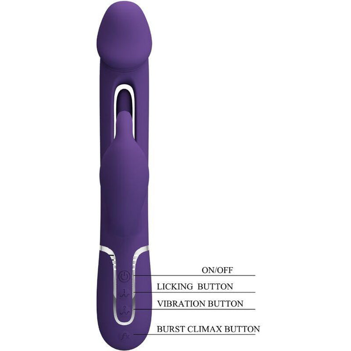 PRETTY LOVE - KAMPAS RABBIT - IN - MULTIFUNKTIONSVIBRATOR MIT ZUNGE VIOLETT - INTIM SPACE Online Sexshop