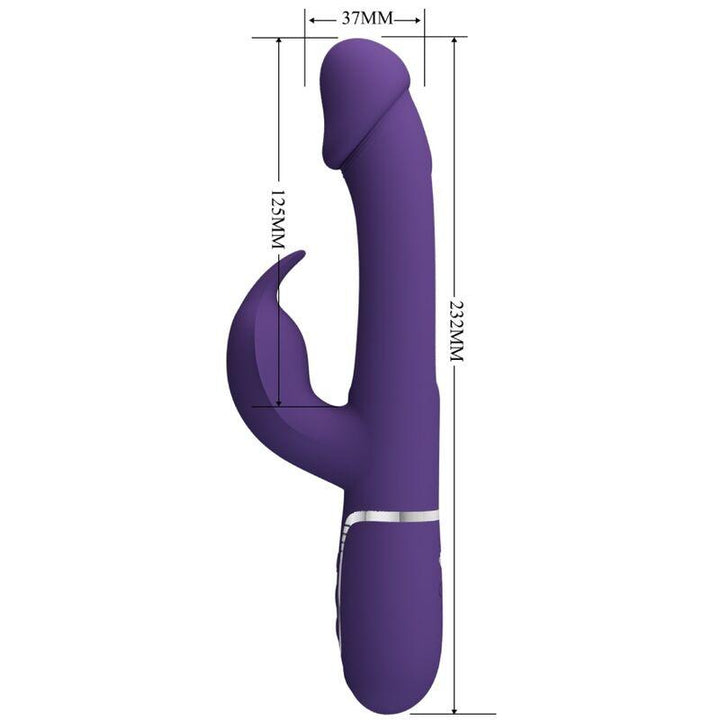 PRETTY LOVE - KAMPAS RABBIT - IN - MULTIFUNKTIONSVIBRATOR MIT ZUNGE VIOLETT - INTIM SPACE Online Sexshop