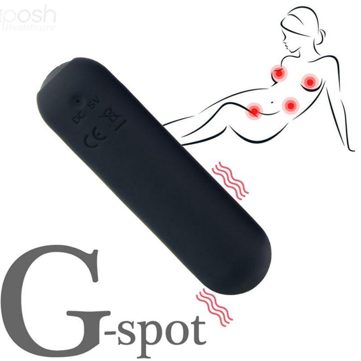 ARMONY - SPLASH HAHA VIBRATOR BULLET SILIKON 10 VIBRATIONEN 75 - 19 CM SCHWARZ - INTIM SPACE Online Sexshop